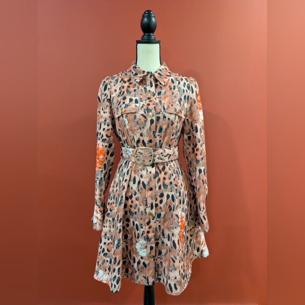 🌹NWOT🌹Stylish Leopard Print Dress with Belt